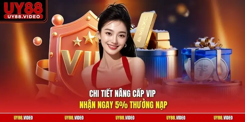 Chi tiết nâng cấp VIP nhận ngay 5% thưởng nạp