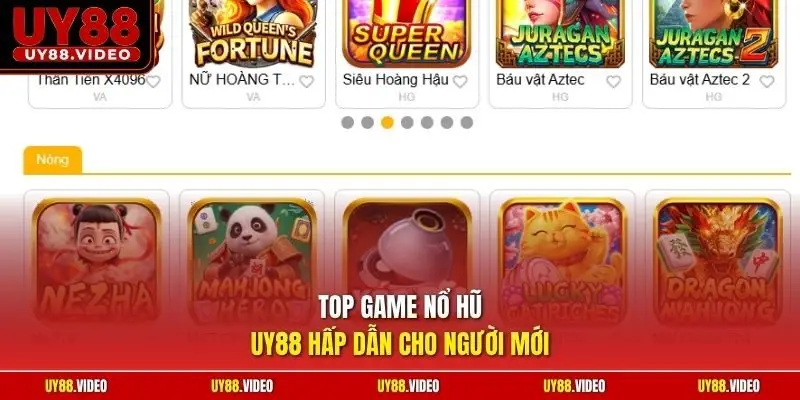 Top game nổ hũ UY88 hấp dẫn cho người mới